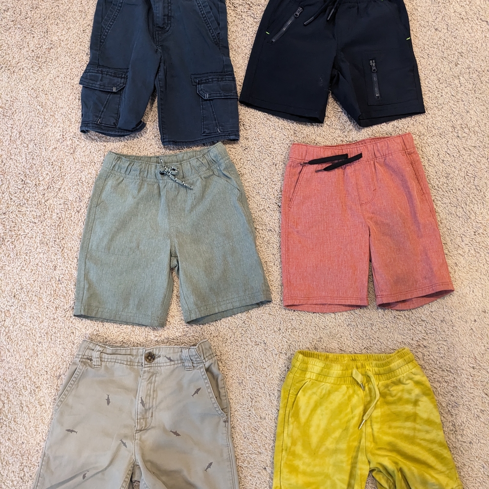 Mixed Boys' Shorts Bundle - Navy, Black, Green, Coral, Khaki, Yellow